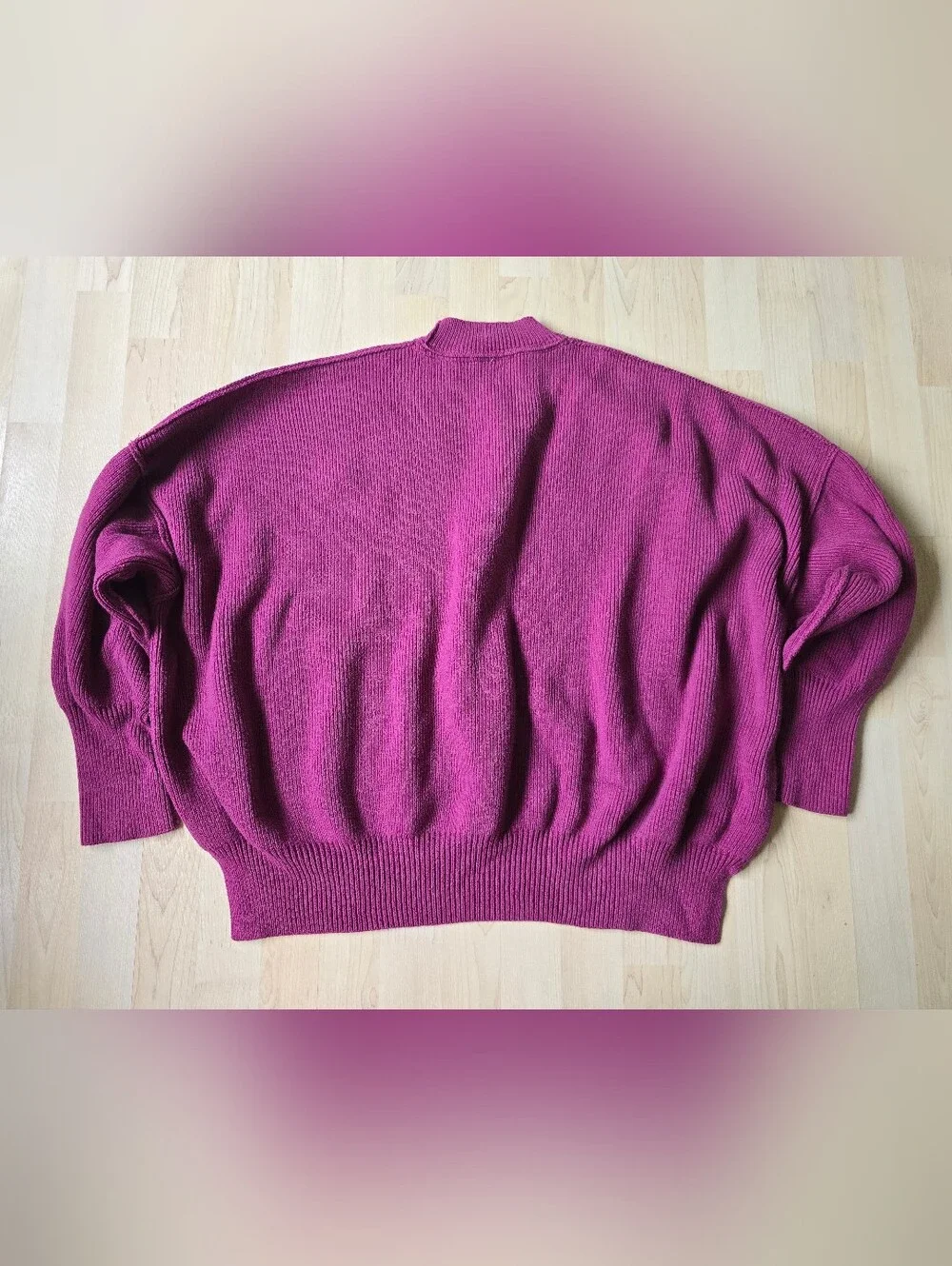 Free People Oversized Ribbed Crew Neck Sweater Size Medium